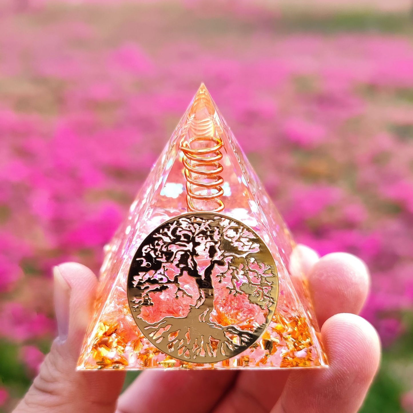 Crystal Ball Gravel Pyramid Home Crafts Resin Decorations PrestigePearls