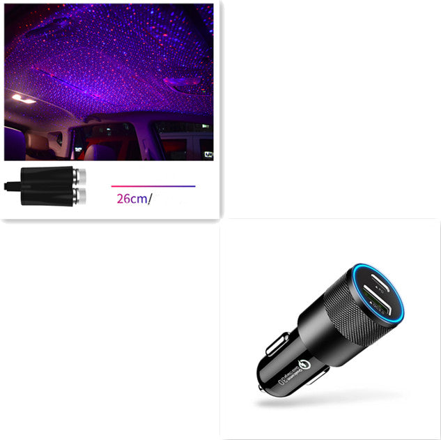 Star Light Projector Party Lights USB LED Light Interior Lighting LED Interior Car Lights Starry Sky Galaxy Night Lights - prestigepearls