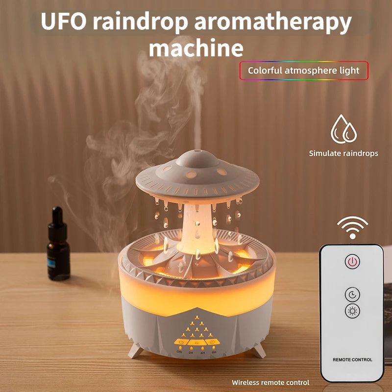 New UFO Raindrop Humidifier Water Drop Air Humidifier USB Aromatherapy Essential Oils Aroma Air Diffuser Household Mist Maker Home Decor PrestigePearls