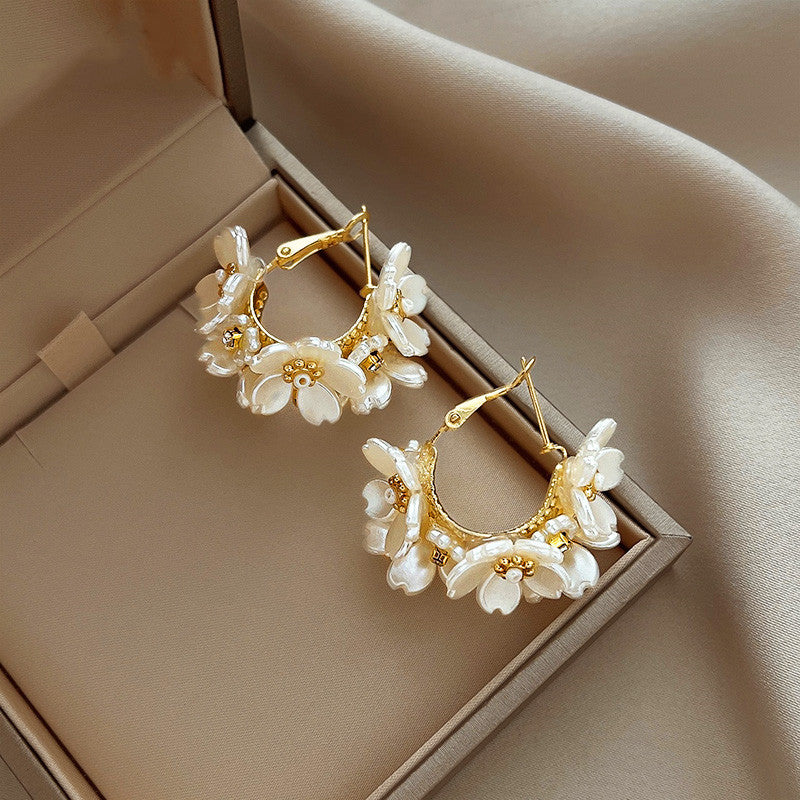 Unique Exaggerated Flower Earrings PrestigePearls