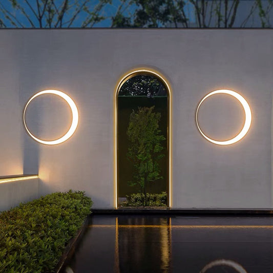 LunaGuard- Outdoor Simple Round moon Wall Lamp Waterproof PrestigePearls