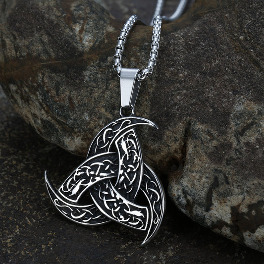 Norse Viking Legend Odin Horn And Dragon Pendant Necklace - prestigepearls