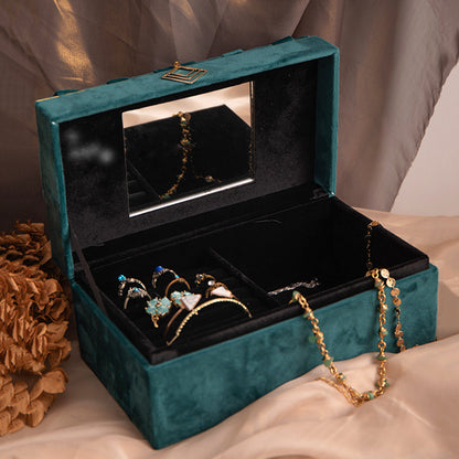 Jewelry Box Storage Box Flannel Jewelry Desktop Storage Box PrestigePearls