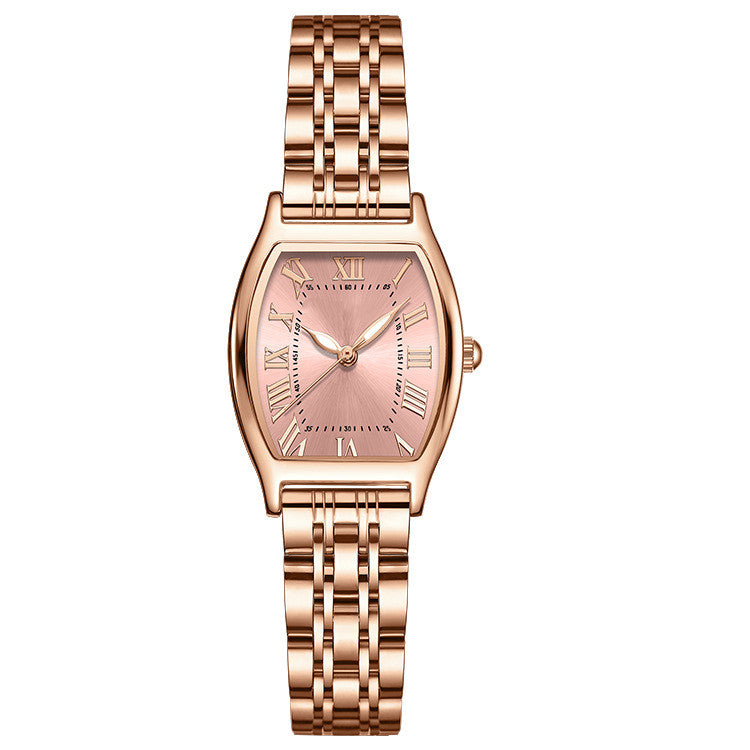 RoseAura Elegance Steel Timepiece__ Women's Fashion Simple Rose Gold Steel Watch PrestigePearls