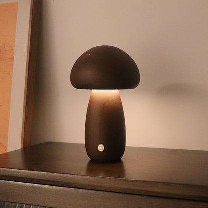 INS Wooden Cute Mushroom LED Night Light With Touch Switch  Bedside Table Lamp For Bedroom Childrens Room Sleeping Night Lamps Home Decor - prestigepearls