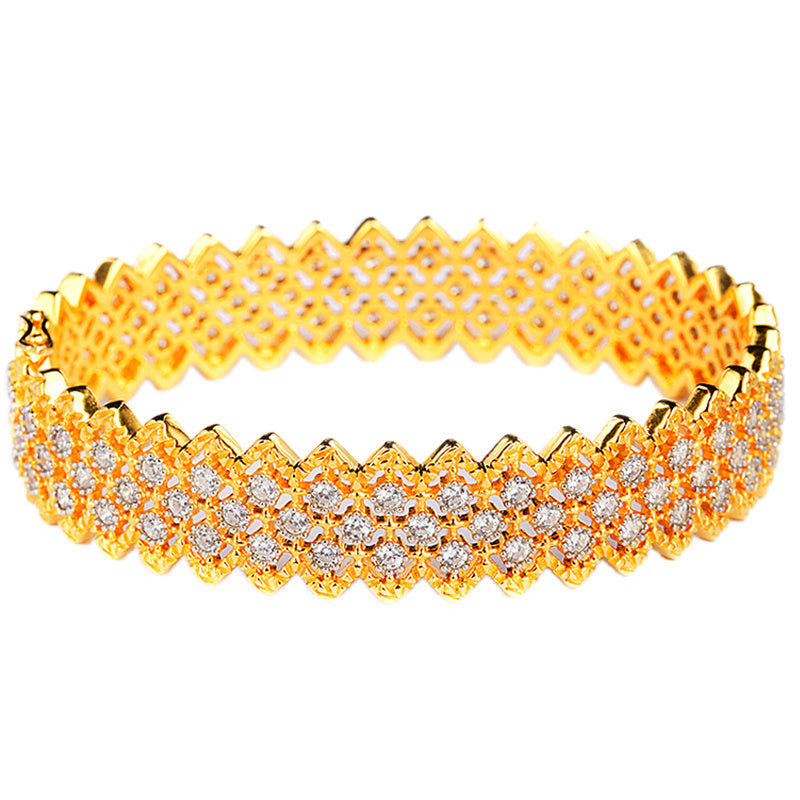 Gold Plated S925 Silver Fine Version Of The Lace Bracelet For Women PrestigePearls