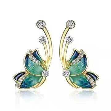 Light Luxury Niche Design Rhinestone Earrings For Women PrestigePearls