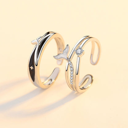 Personality Fashion 999 Pure Silver You Have Couple Rings - prestigepearls