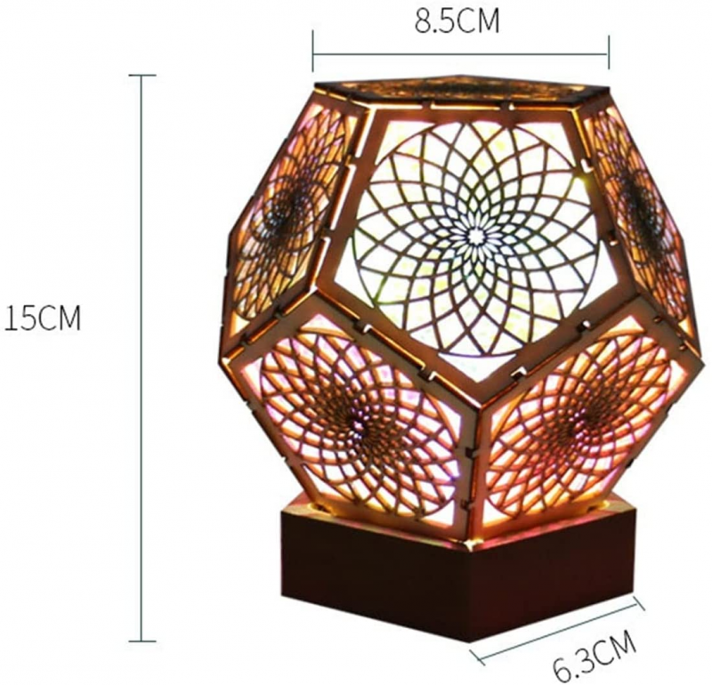 StellarGlow-Led Lantern Bohemian Star Floor Projection Lamp - Prestige Pearls