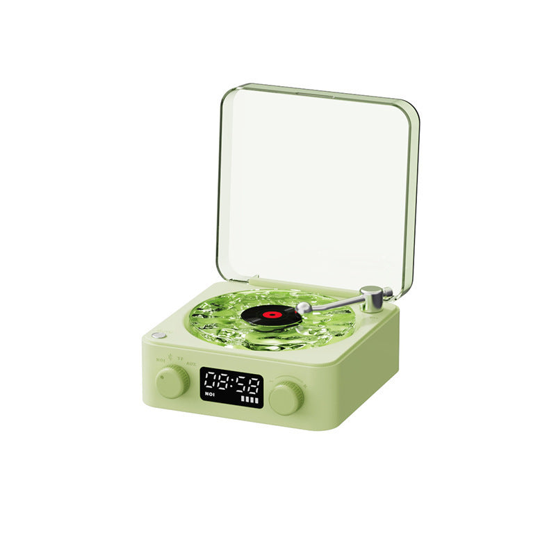 Retro Turntable Speaker Wireless Bluetooth 5.0 Vinyl Record Player Stereo Sound With White Noise RGB Projection Lamp Effect PrestigePearls