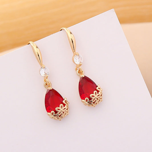 Multicolor Zircon Drop Earrings Women Fashion Long Earrings PrestigePearls