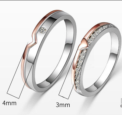 925 Sterling Silver Romantic Couple Rings For Men And Women - prestigepearls