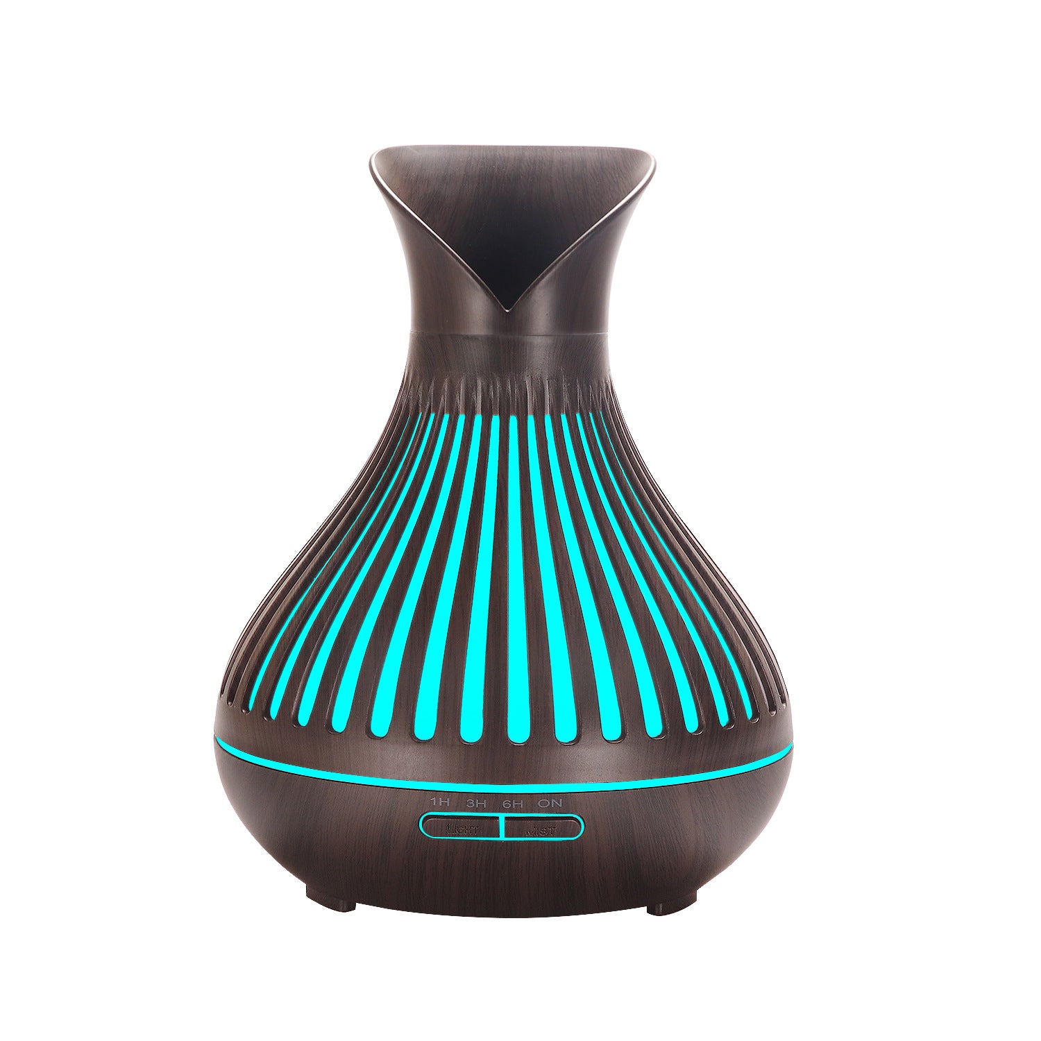 New Aroma Diffuser 500ml Wood Grain Humidifier Household Hollow Vase Humidifier - Prestige Pearls