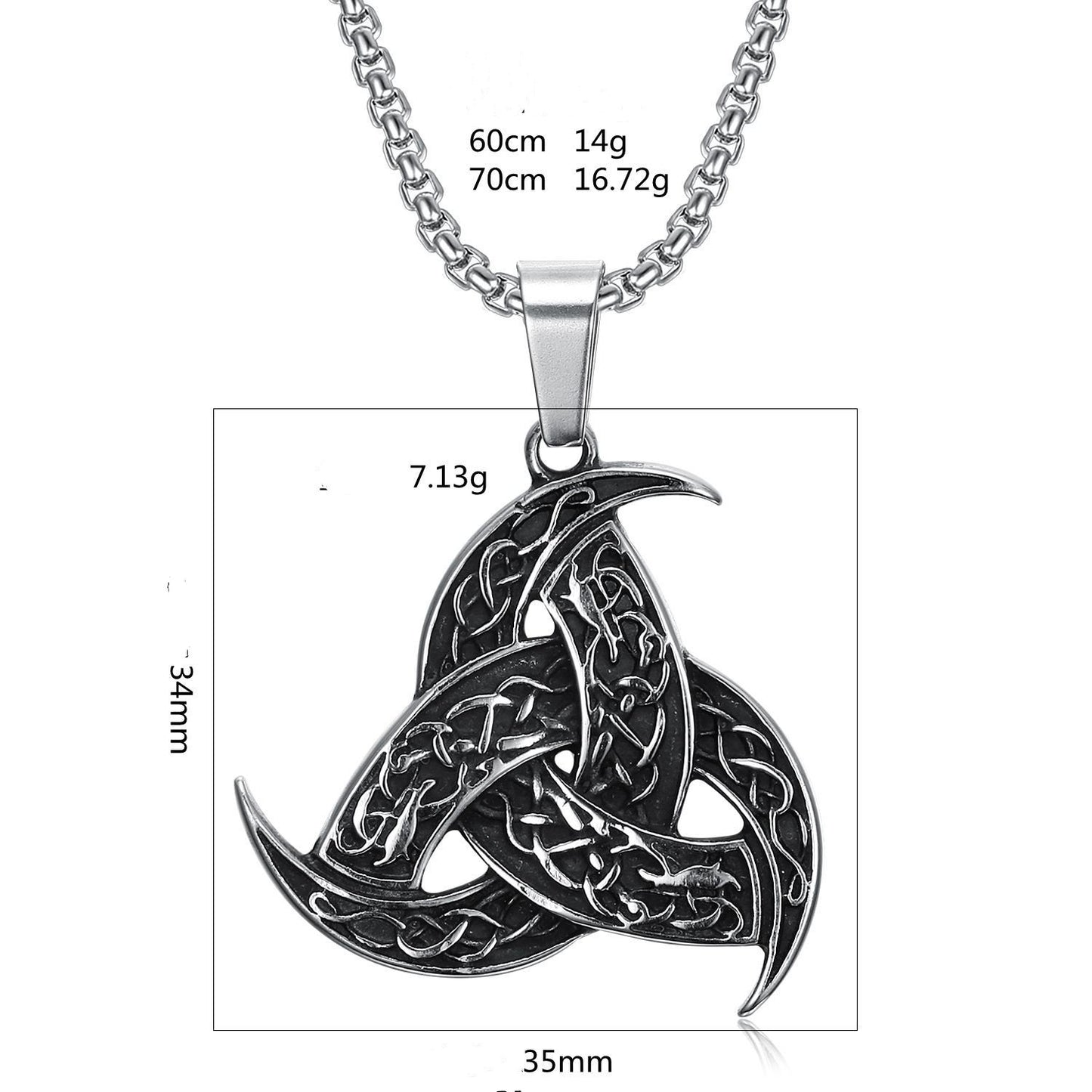 Norse Viking Legend Odin Horn And Dragon Pendant Necklace - prestigepearls