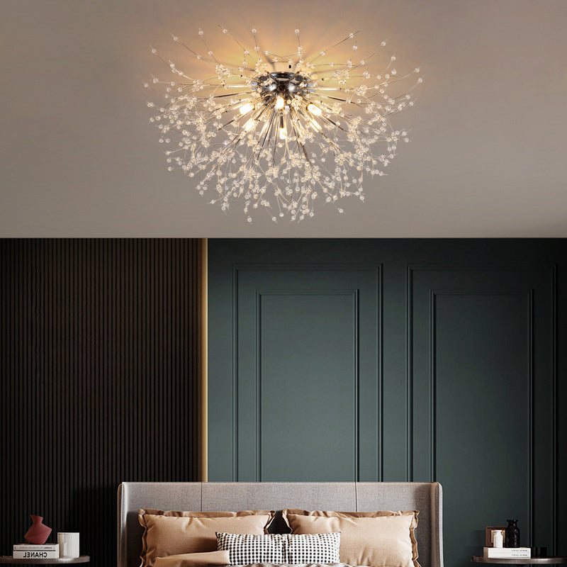 GlowDandelion- Dandelion Bedroom Crystal Ceiling Lamp PrestigePearls