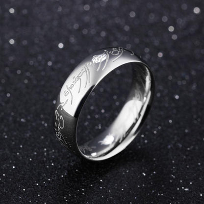 Fashion New Jewelry Cool Personality Lord Ring Men's Titanium Steel Ring - prestigepearls