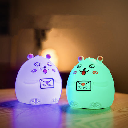 Colorful Bear Silicone Night Light Bedroom Bedside - prestigepearls