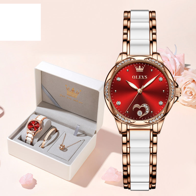 OLEVS__ Fashion Automatic Mechanical Waterproof Ladies Watch PrestigePearls