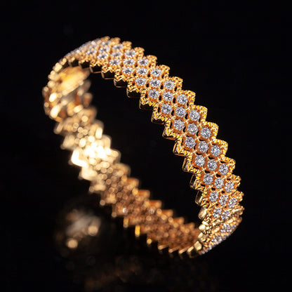 Gold Plated S925 Silver Fine Version Of The Lace Bracelet For Women PrestigePearls