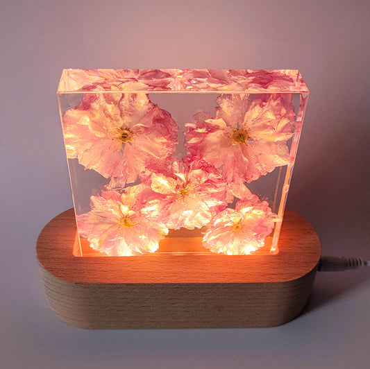 Resin Plant Specimen Small Night Lamp Office Desktop Accessories PrestigePearls