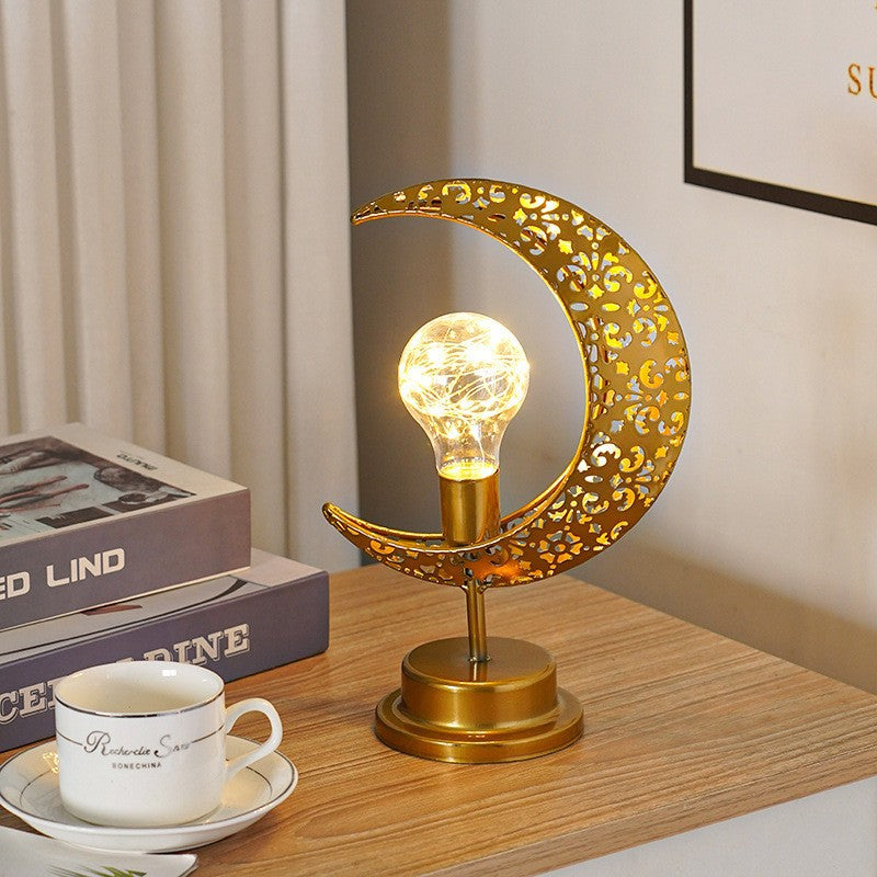 Luminova- LED Modeling Lamp Creative Personality Iron Moon star - Prestige Pearls