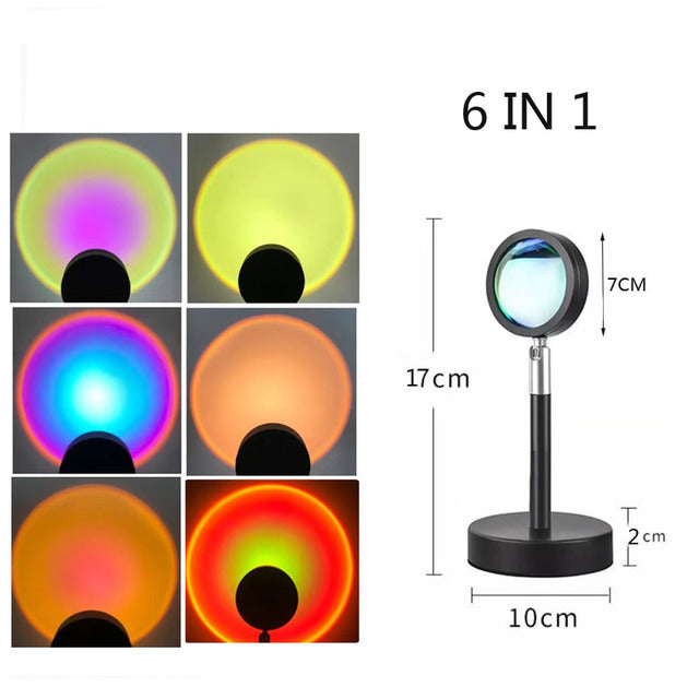 Sunset Projection Lamp Rainbow Atmosphere Night Light - prestigepearls