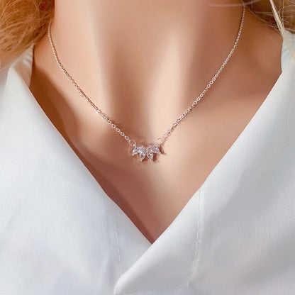 Fashion Jewelry Women's Personalized Fashion Leaf Shape Pendant Necklace PrestigePearls